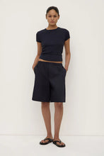 Load image into Gallery viewer, Linley Rib Tee-True Navy