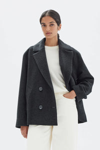 Lucy Wool Coat-Charcoal