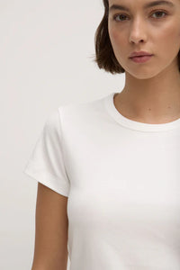 Lyla Cap Sleeve Tee-Antique White