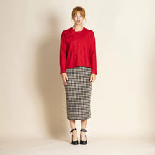 Load image into Gallery viewer, Houndstooth Pencil Skirt