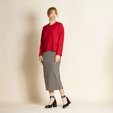 Load image into Gallery viewer, Houndstooth Pencil Skirt