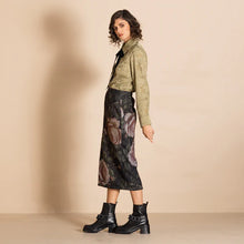 Load image into Gallery viewer, Old Roses Felt Pencil Skirt-Old Roses