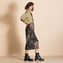 Load image into Gallery viewer, Old Roses Felt Pencil Skirt-Old Roses