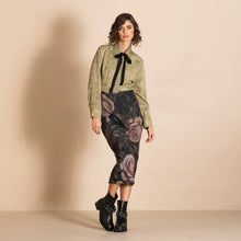 Load image into Gallery viewer, Old Roses Felt Pencil Skirt-Old Roses