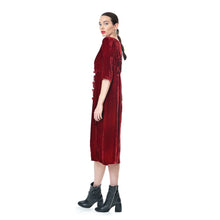 Load image into Gallery viewer, Velvet Roses Romance Dress-Crimson