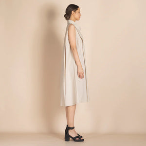 Pima Bishop Dress-Almond