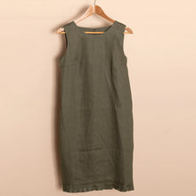 Load image into Gallery viewer, Linen Pleat Shift-Blush, Fern &amp; Taupe