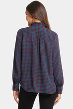 Load image into Gallery viewer, Ruffle Neck Blouse-Plum Trail