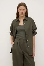 Load image into Gallery viewer, Marigold Poplin Long Sleeve Shirt-Moss