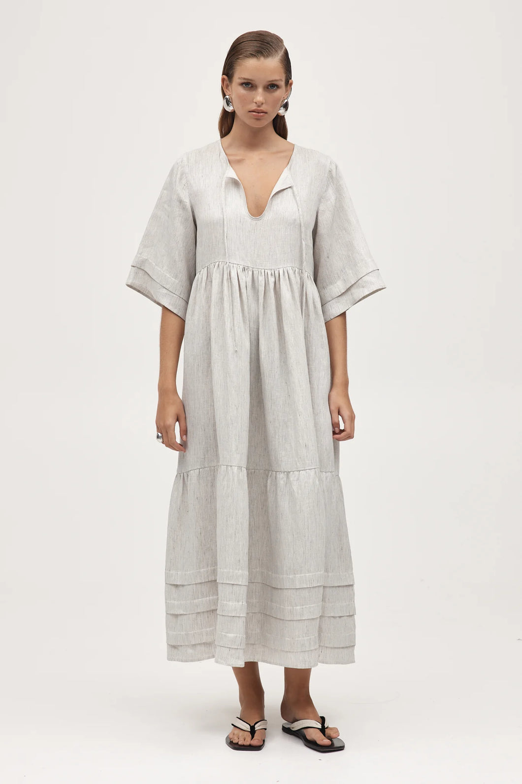 Nellie Dress-Twill Stripe