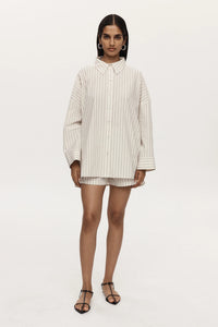 Edie Shirt-Ivory Stripe