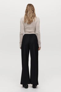 Alicia Pant-Black 100% Wool Twill