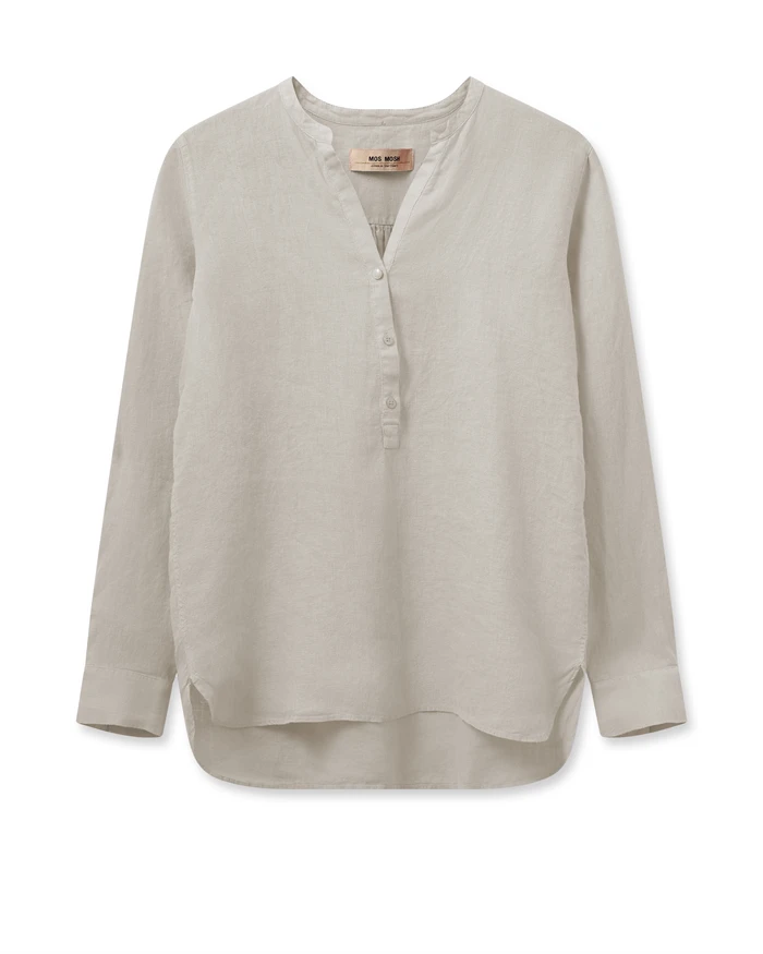 Danna Linen Blouse-Cement