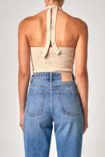 Load image into Gallery viewer, Frenchie Halter Top-Bleached Sand