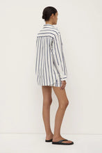 Load image into Gallery viewer, Nara Stripe Long Sleeve Shirt-White/True Navy