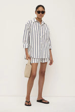 Load image into Gallery viewer, Nara Stripe Long Sleeve Shirt-White/True Navy