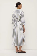 Load image into Gallery viewer, Nara Stripe Shirt Dress-White/True Navy