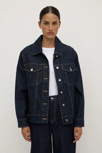 Denim Oversized Jacket-Rinse
