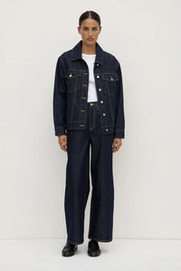 Denim Oversized Jacket-Rinse