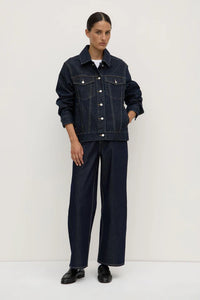 Denim Oversized Jacket-Rinse