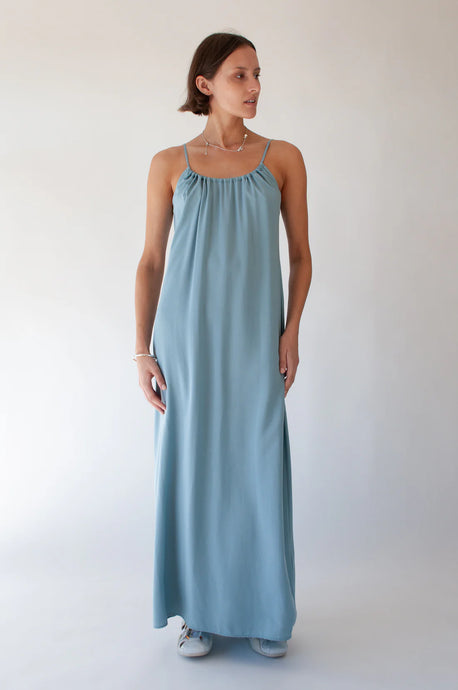Ode Dress-Slate Blue