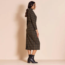 Load image into Gallery viewer, Plaid Pencil Skirt-Olive