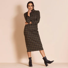 Load image into Gallery viewer, Plaid Hi Crew Tee-Olive