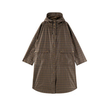 Load image into Gallery viewer, Vannah Check Poncho-Brown