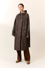Load image into Gallery viewer, Vannah Check Poncho-Brown