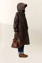 Load image into Gallery viewer, Vannah Check Poncho-Brown