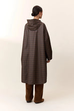 Load image into Gallery viewer, Vannah Check Poncho-Brown