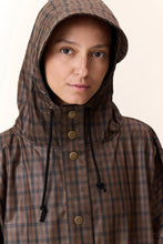 Load image into Gallery viewer, Vannah Check Poncho-Brown