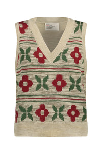 Mundo Flower Sweater-Beige