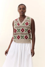 Load image into Gallery viewer, Mundo Flower Sweater-Beige