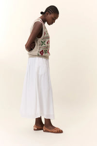 Mundo Flower Sweater-Beige