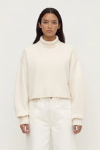 Load image into Gallery viewer, Paris Wool Cashmere Knit Turtleneck-White