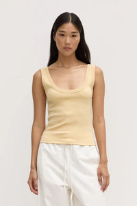 Paulina Scoop Tank-Chamomile