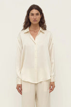 Load image into Gallery viewer, Pippa Silk Long Sleeve Shirt-Cream
