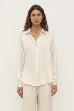 Load image into Gallery viewer, Pippa Silk Long Sleeved Shirt-Cream