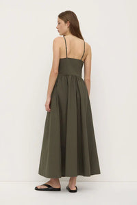 Posie Midi Dress-Moss