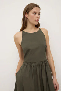 Posie Midi Dress-Moss