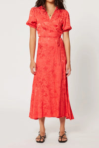 Verona Dress Jacquard-Cherry