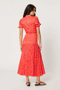 Verona Dress Jacquard-Cherry