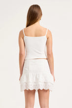 Load image into Gallery viewer, Darling Rhythm Mini Skirt-White