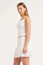 Load image into Gallery viewer, Darling Rhythm Mini Skirt-White