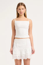 Load image into Gallery viewer, Darling Rhythm Mini Skirt-White