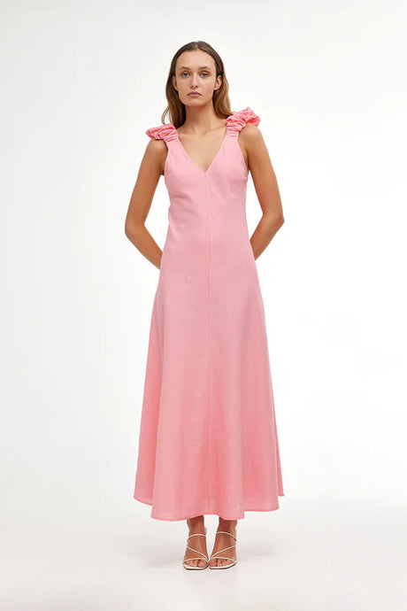 Paloma Dress-Coral Pink