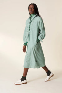 Renna Stripe Dress-Green