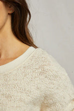 Load image into Gallery viewer, Juliette-Cotton Slub Mesh Sweatshirt-Natural