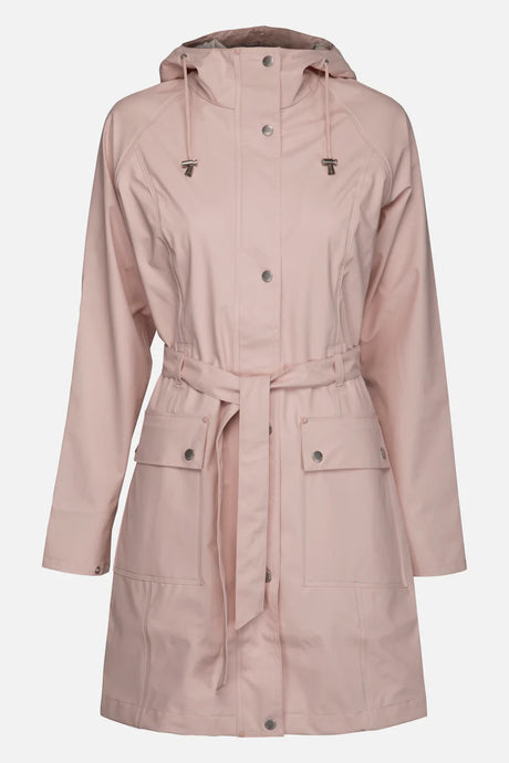 Light Trench Raincoat-Adobe Rose